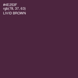 #4E253F - Livid Brown Color Image